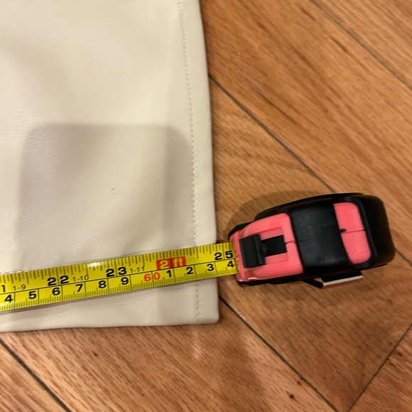 Zara Cream Faux-Leather Pants - Picture 5 of 7